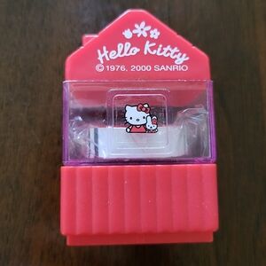Vintage Sanrio Hello Kitty Red Pencil Sharpener With Erasee